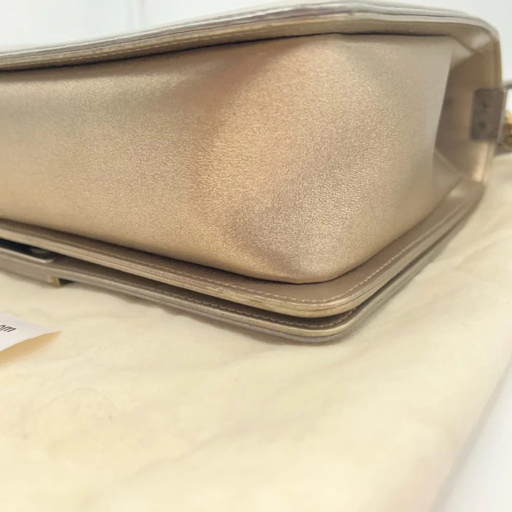 Chanel Metallic Gold and Silver Boy Bag! Stunning combination!🩶💛
